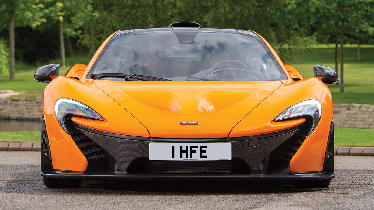 Car displaying the registration mark 1 HFE